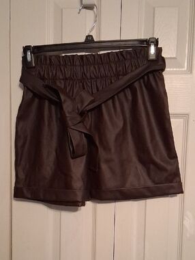 Women's Faux Leather Faux Leather Shorts By Riley & James